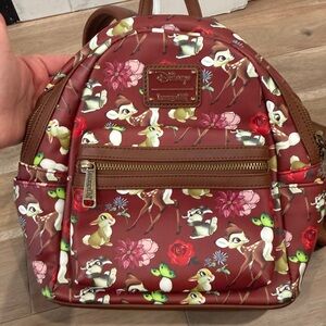 Loungefly Floral Bambi and thumper Disney Print Backpack